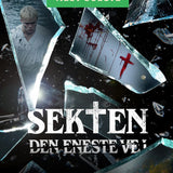Sekten – Den eneste vej fra Arkiv by Unsolved med fotografier og en kniv bag knust glas.